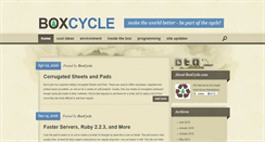 Desktop Screenshot of blog.boxcycle.com