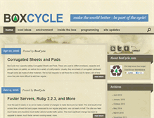 Tablet Screenshot of blog.boxcycle.com